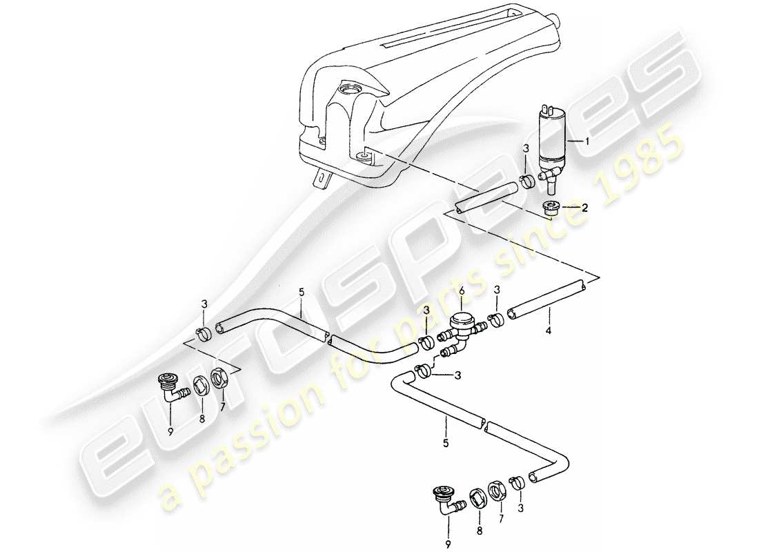 a part diagram from the porsche 1990 (964) parts catalogue