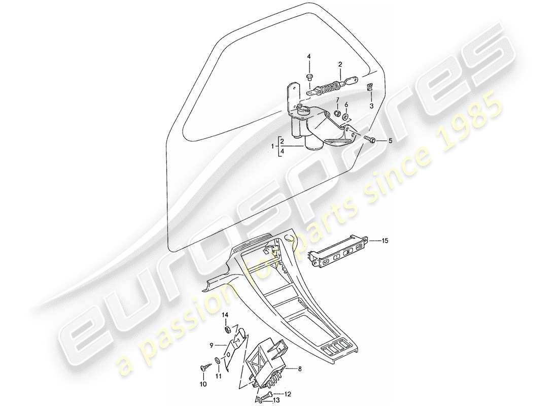 a part diagram from the porsche 1990 (928) parts catalogue