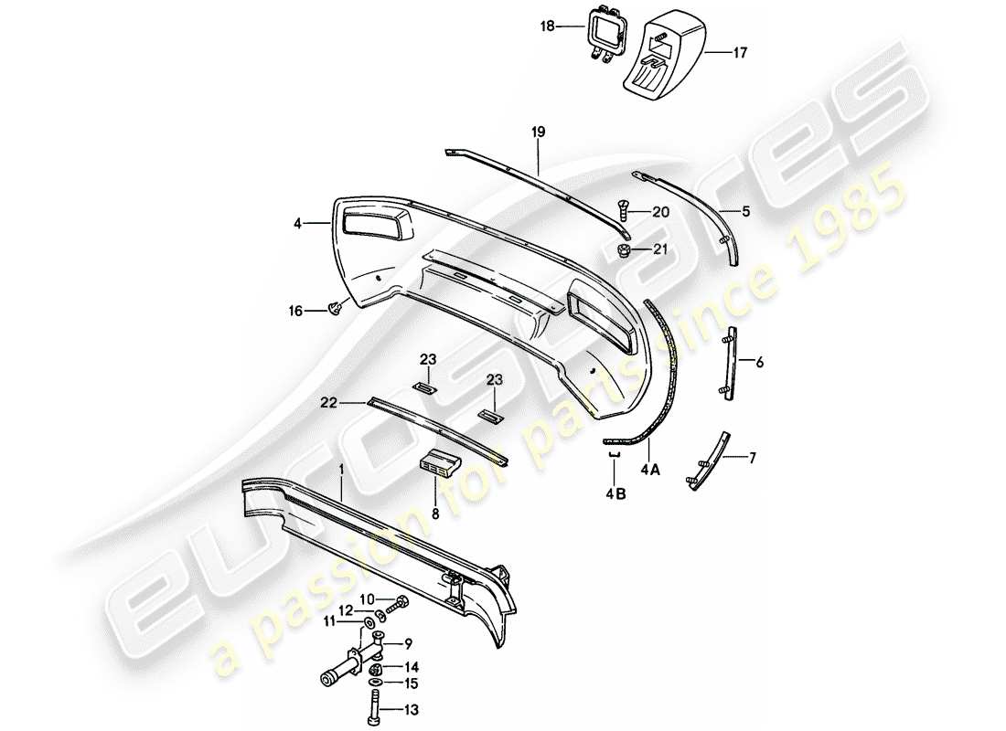 a part diagram from the porsche 928 parts catalogue