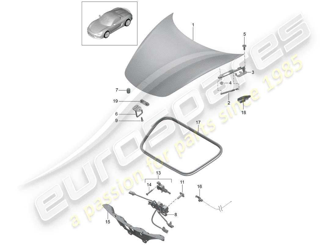a part diagram from the porsche boxster parts catalogue