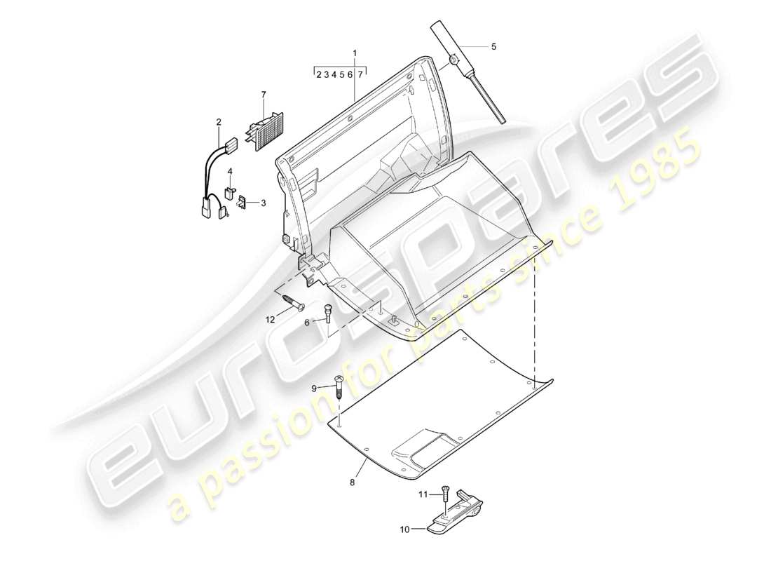 a part diagram from the porsche boxster parts catalogue