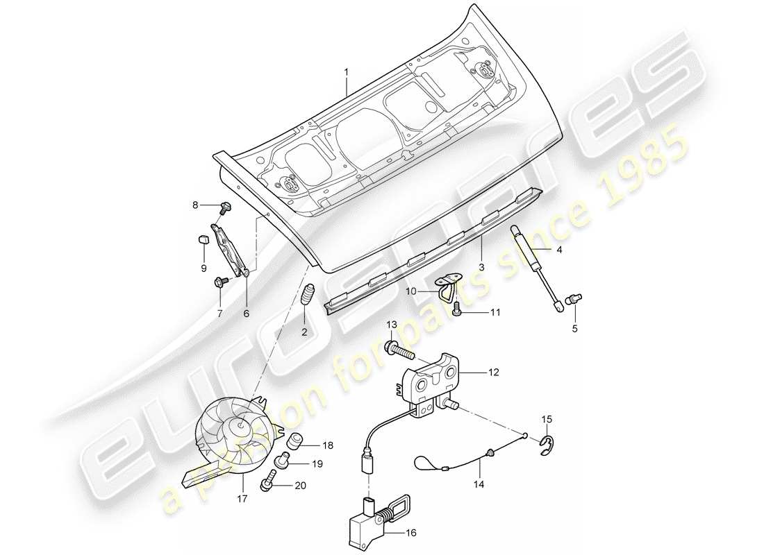 a part diagram from the porsche 997 parts catalogue
