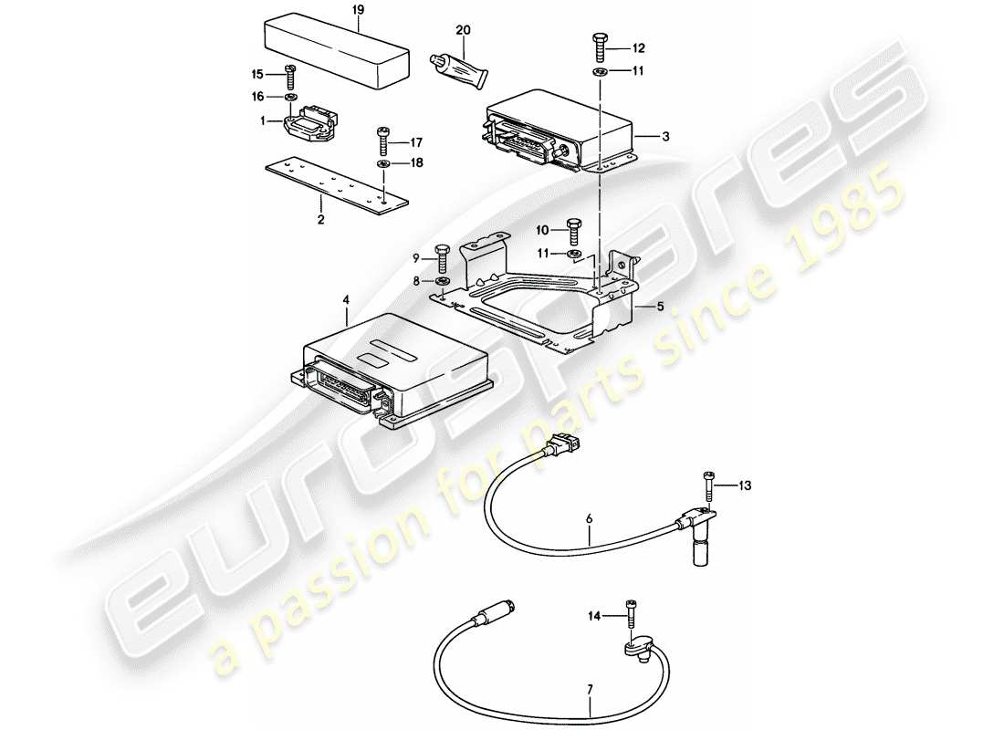 a part diagram from the porsche 1984 (928) parts catalogue