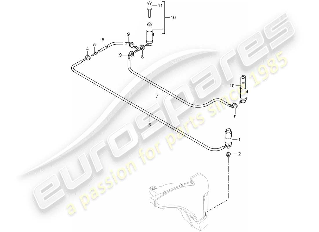 a part diagram from the porsche 997 parts catalogue