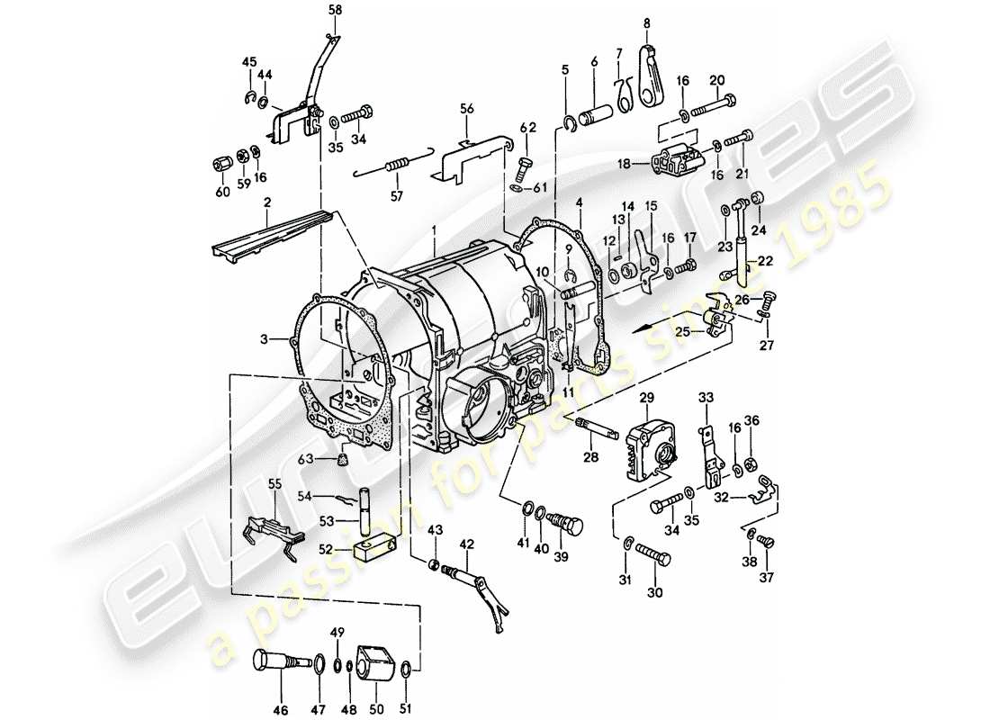 a part diagram from the porsche 1980 (928) parts catalogue