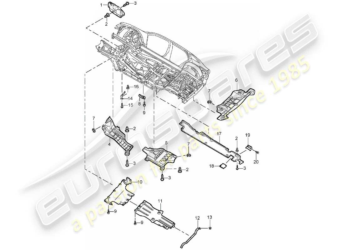VIEW PARTS DIAGRAMS FROM THE PORSCHE CAYENNE PARTS CATALOGUE a part diagram from the porsche cayenne parts catalogue