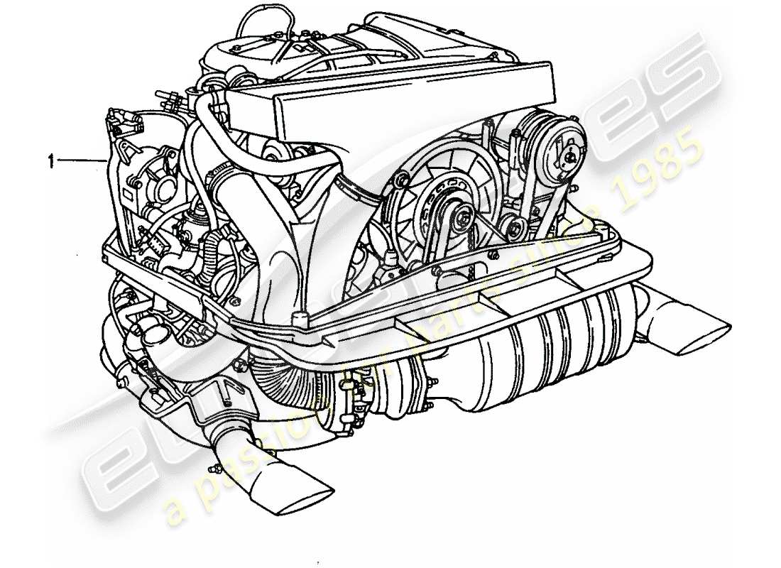 a part diagram from the porsche 2003 (refurbished and exchange catalogue) parts catalogue