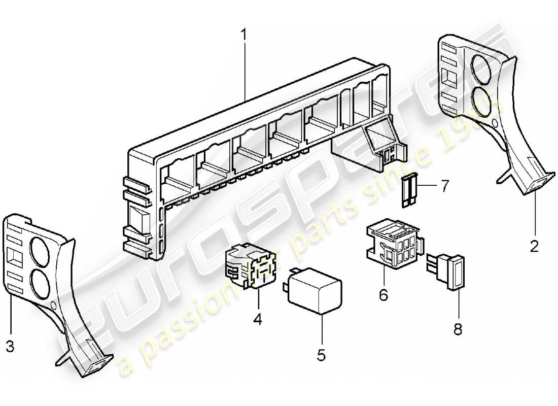 a part diagram from the porsche boxster parts catalogue