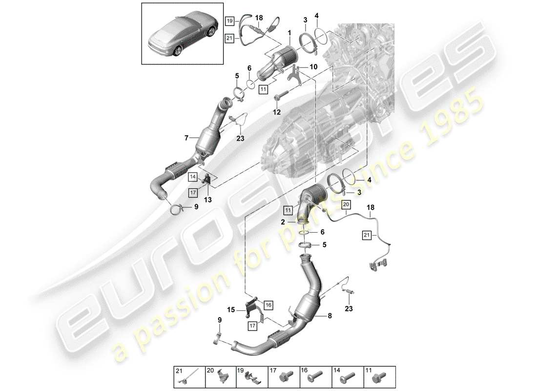 a part diagram from the porsche panamera parts catalogue