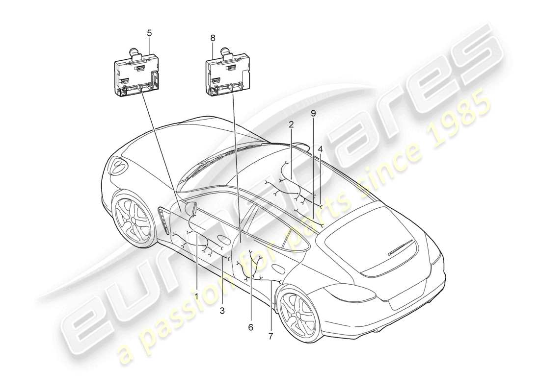 a part diagram from the porsche 2013 (panamera 970) parts catalogue