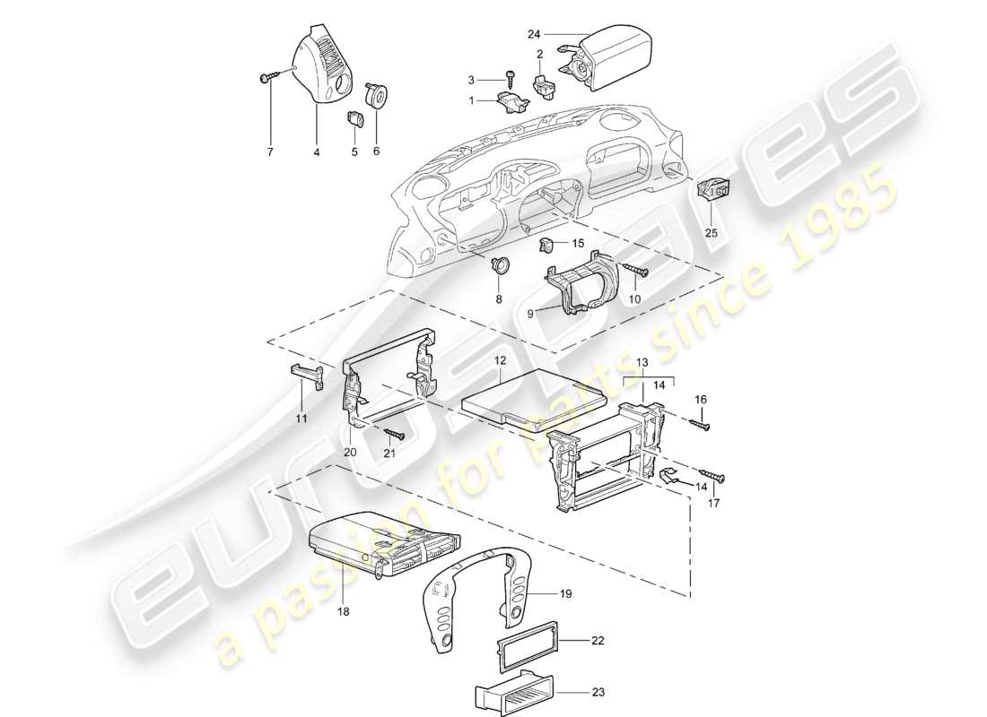 a part diagram from the porsche boxster parts catalogue
