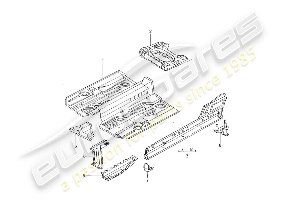VIEW PARTS DIAGRAMS FROM THE PORSCHE BOXSTER PARTS CATALOGUE a part diagram from the porsche boxster parts catalogue