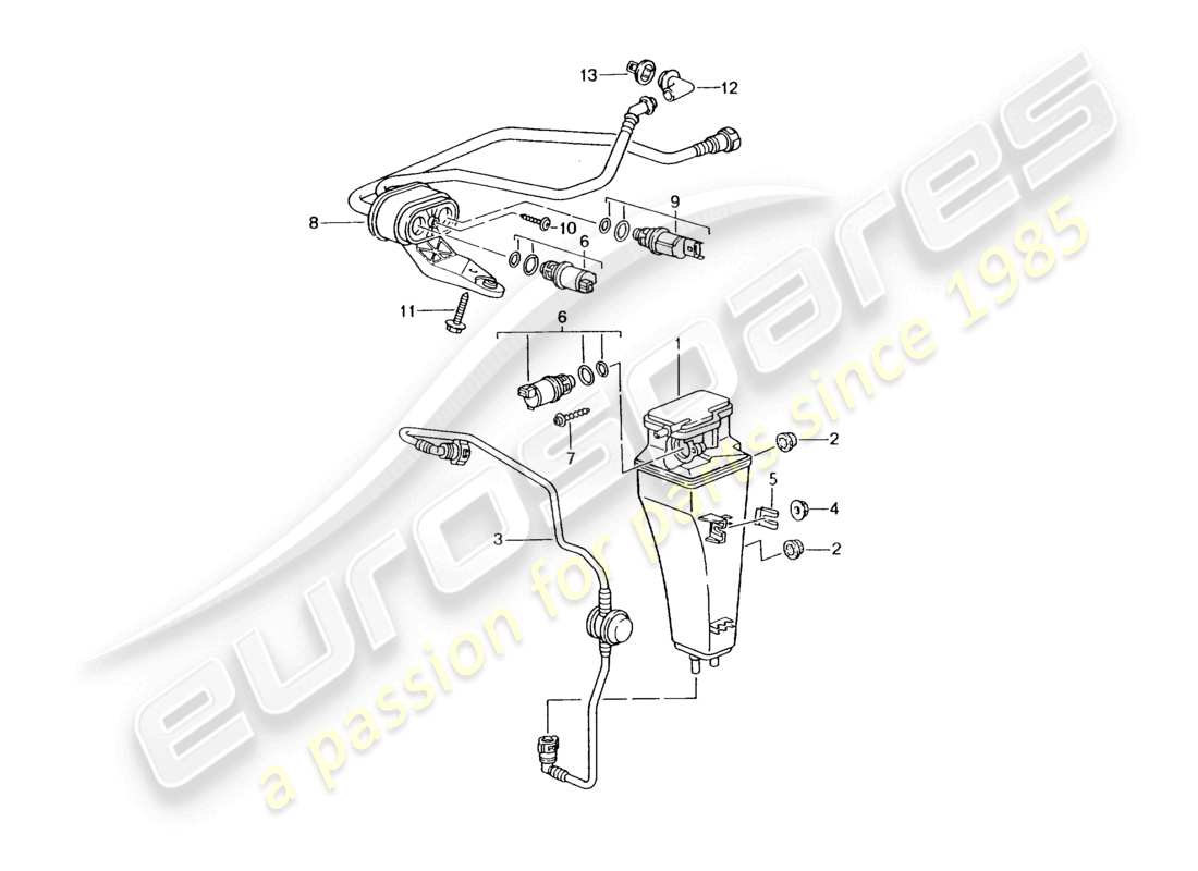 a part diagram from the porsche boxster parts catalogue
