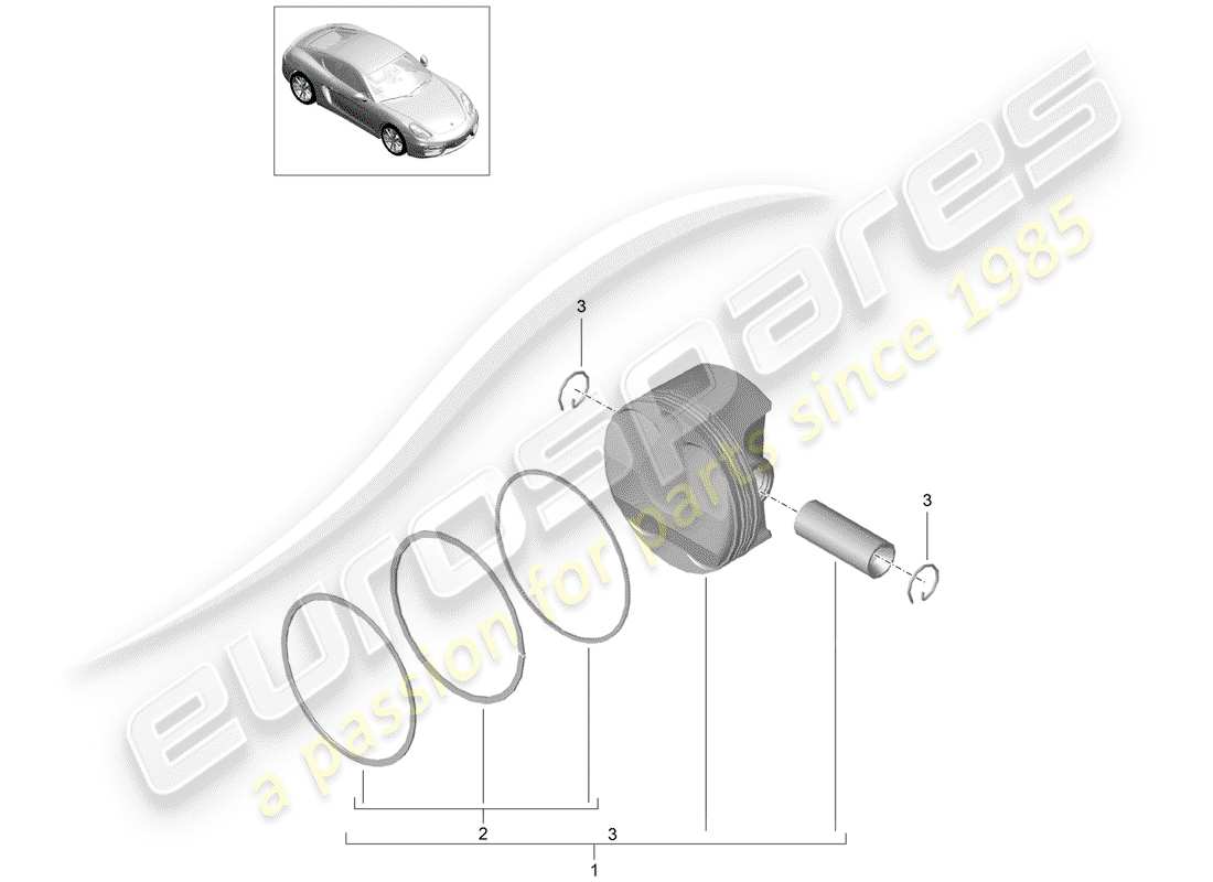 a part diagram from the porsche cayman parts catalogue