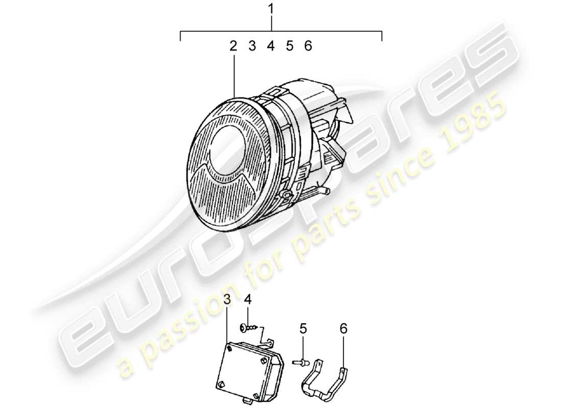 a part diagram from the porsche 2008 (accessories) parts catalogue