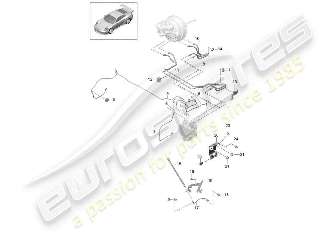 a part diagram from the porsche 2017 (991-2 turbo) parts catalogue