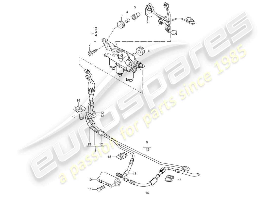 a part diagram from the porsche cayenne parts catalogue