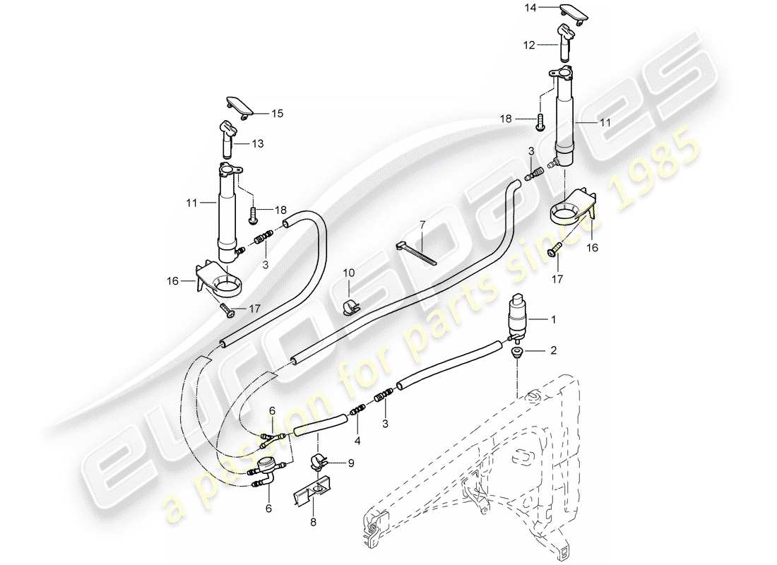 a part diagram from the porsche cayenne parts catalogue