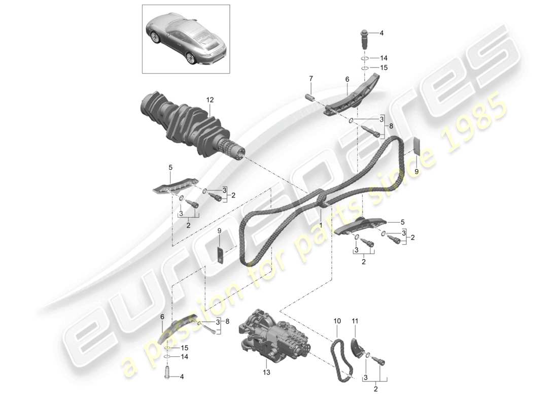 VIEW PARTS DIAGRAMS FROM THE PORSCHE 991 PARTS CATALOGUE a part diagram from the porsche 991 parts catalogue