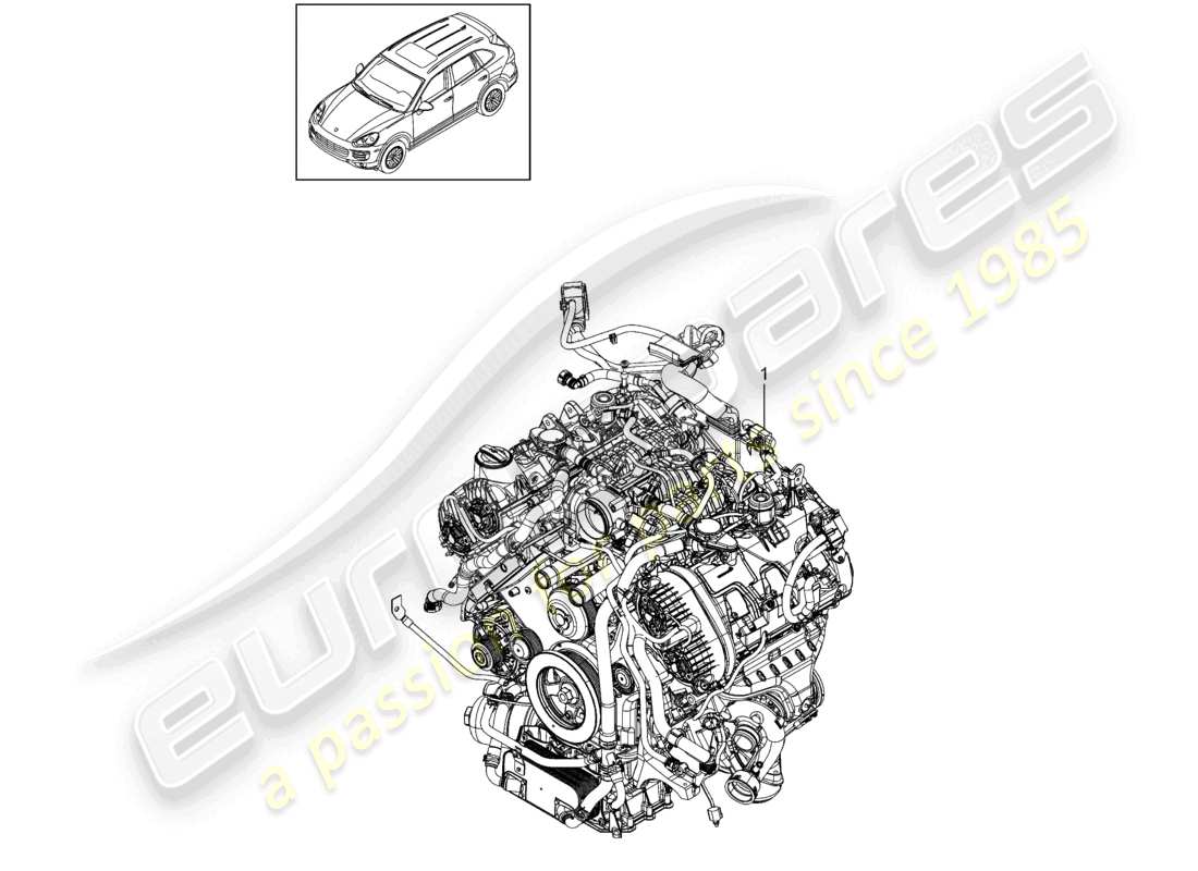 a part diagram from the porsche 2014 (cayenne e2 92a) parts catalogue