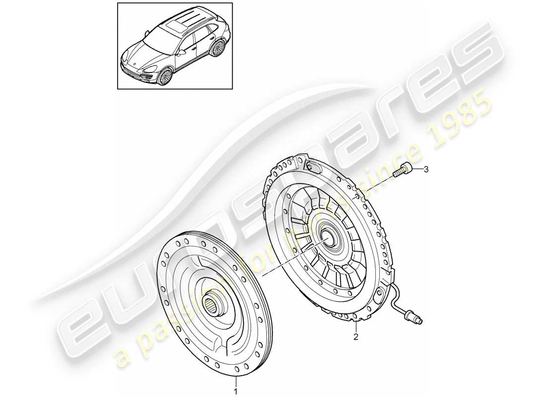 a part diagram from the porsche cayenne parts catalogue