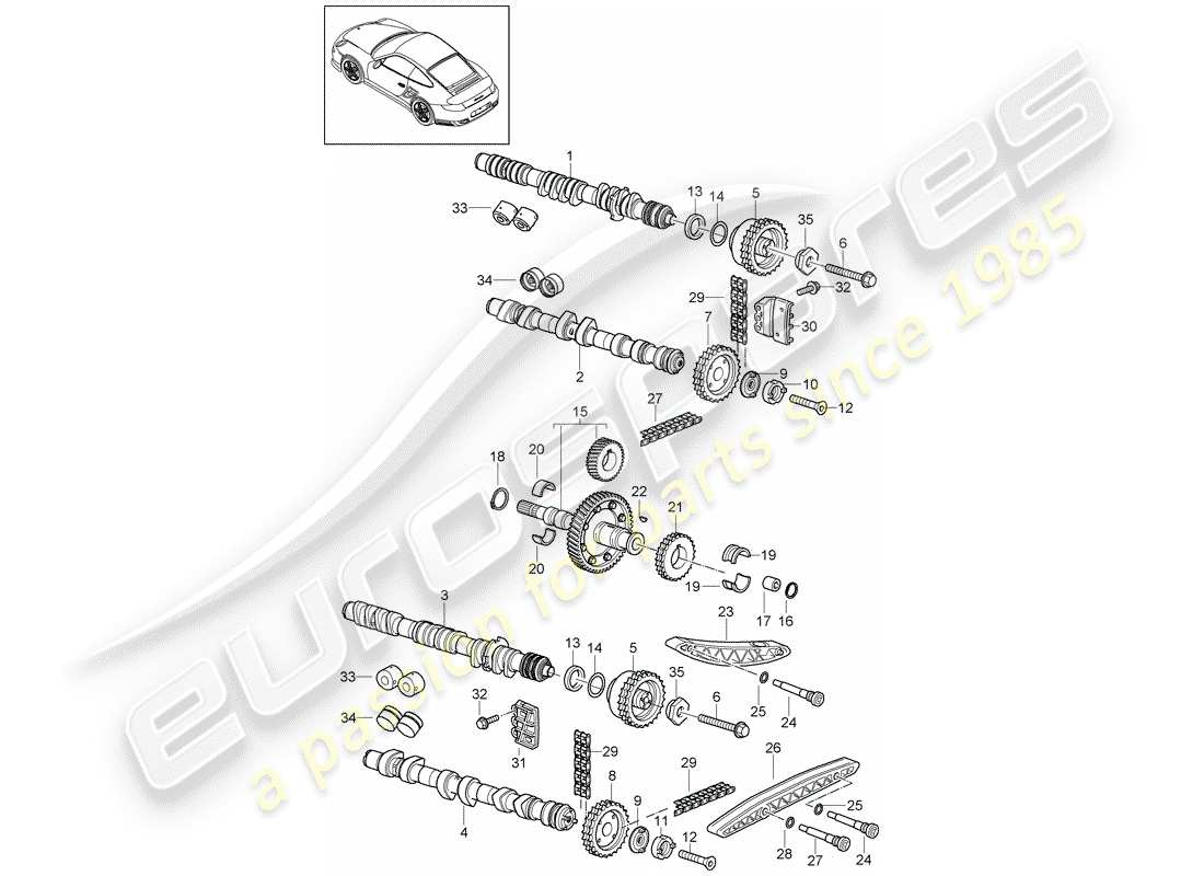 VIEW PARTS DIAGRAMS FROM THE PORSCHE 997 PARTS CATALOGUE a part diagram from the porsche 997 parts catalogue