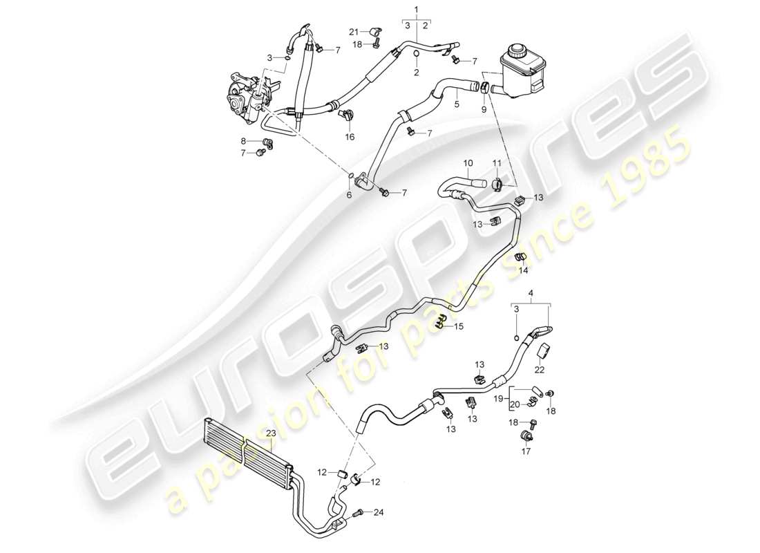 VIEW PARTS DIAGRAMS FROM THE PORSCHE CAYENNE PARTS CATALOGUE a part diagram from the porsche cayenne parts catalogue