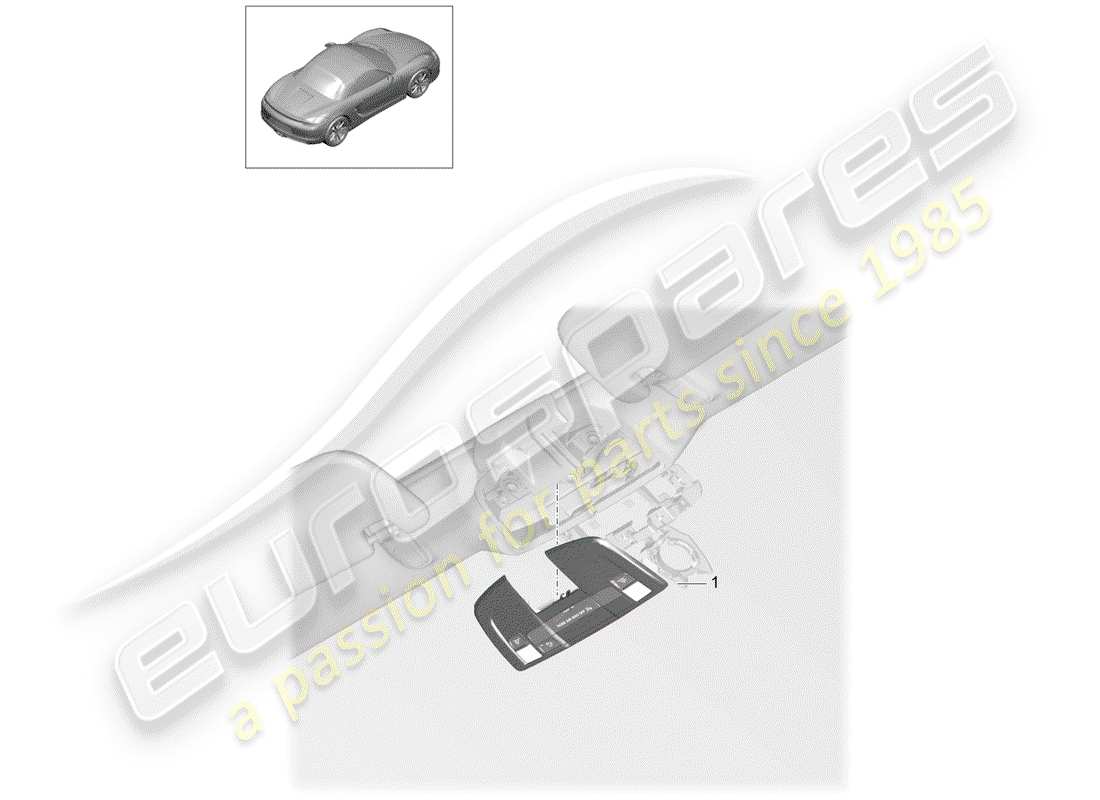 a part diagram from the porsche 2015 (981 boxster) parts catalogue