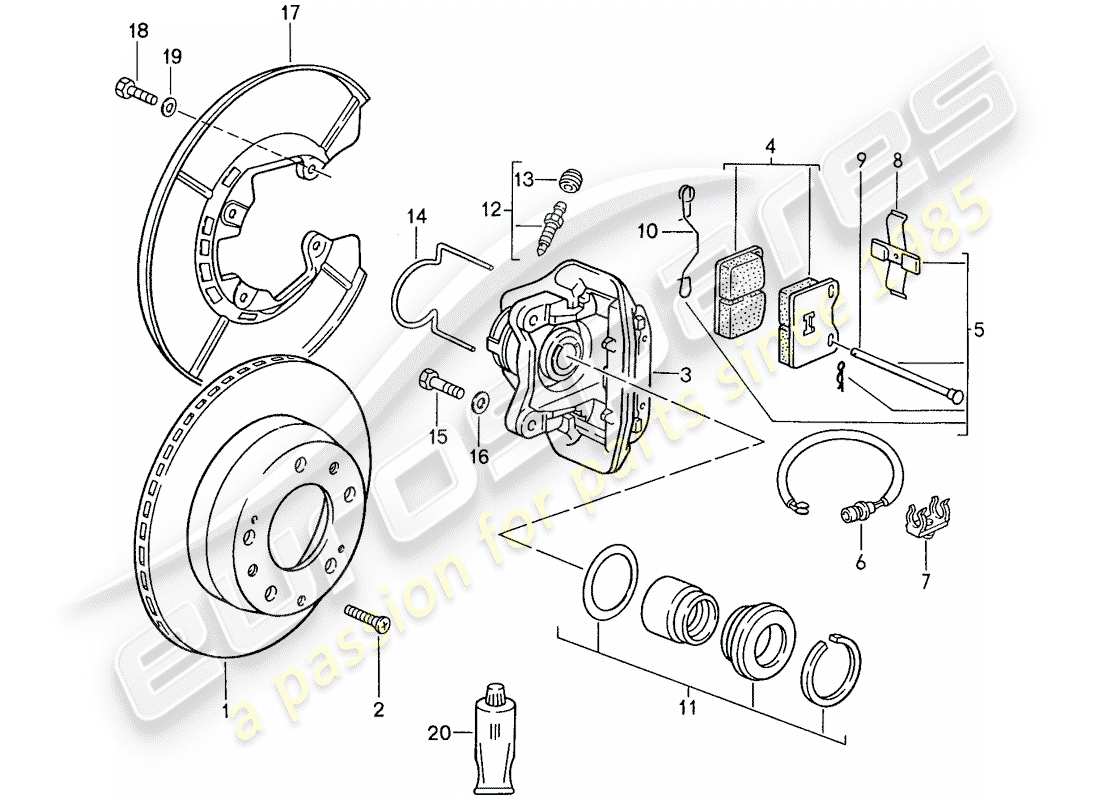 a part diagram from the porsche 1990 (944) parts catalogue