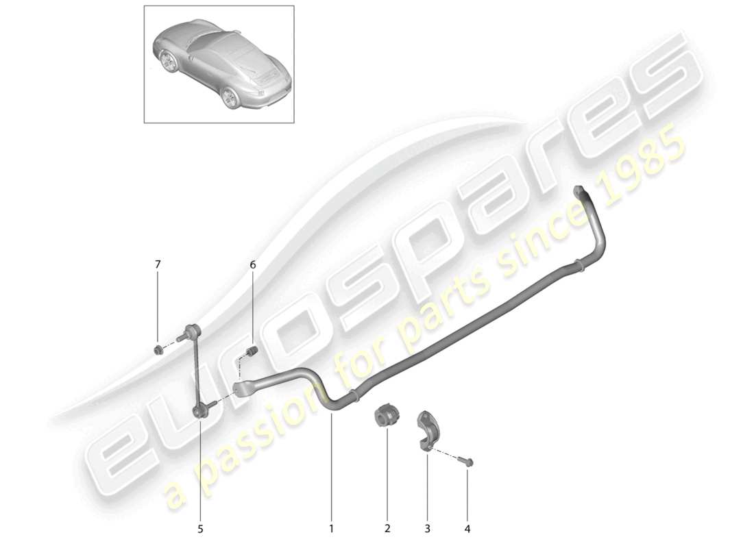 a part diagram from the porsche 2016 (991-1) parts catalogue
