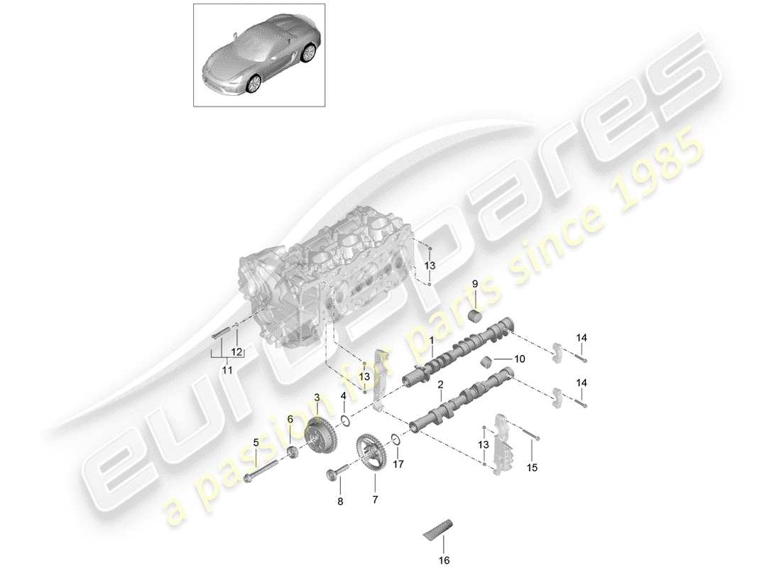a part diagram from the porsche boxster parts catalogue