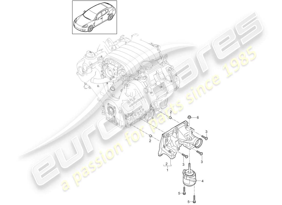 a part diagram from the porsche 2014 (panamera 970) parts catalogue
