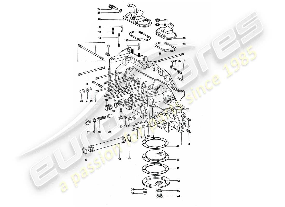 a part diagram from the porsche 911 parts catalogue