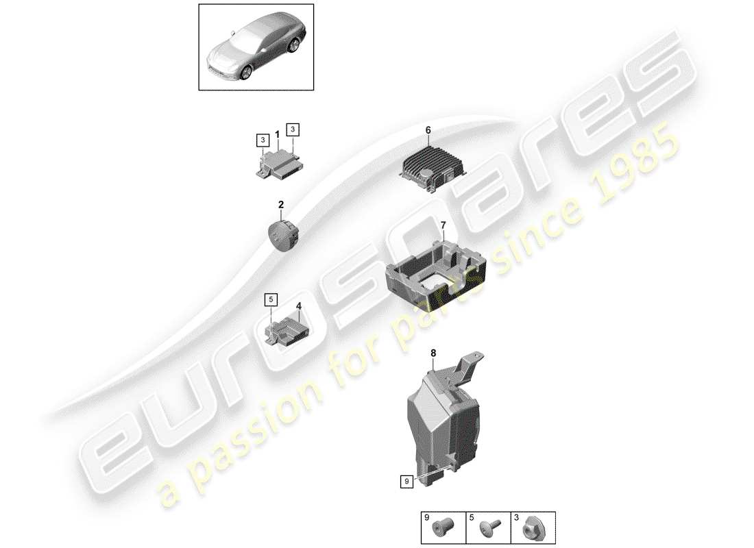 a part diagram from the porsche panamera parts catalogue