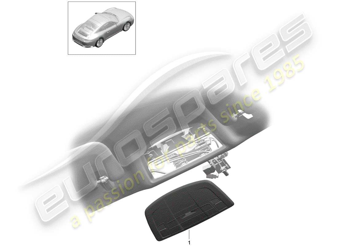 a part diagram from the porsche 991 parts catalogue