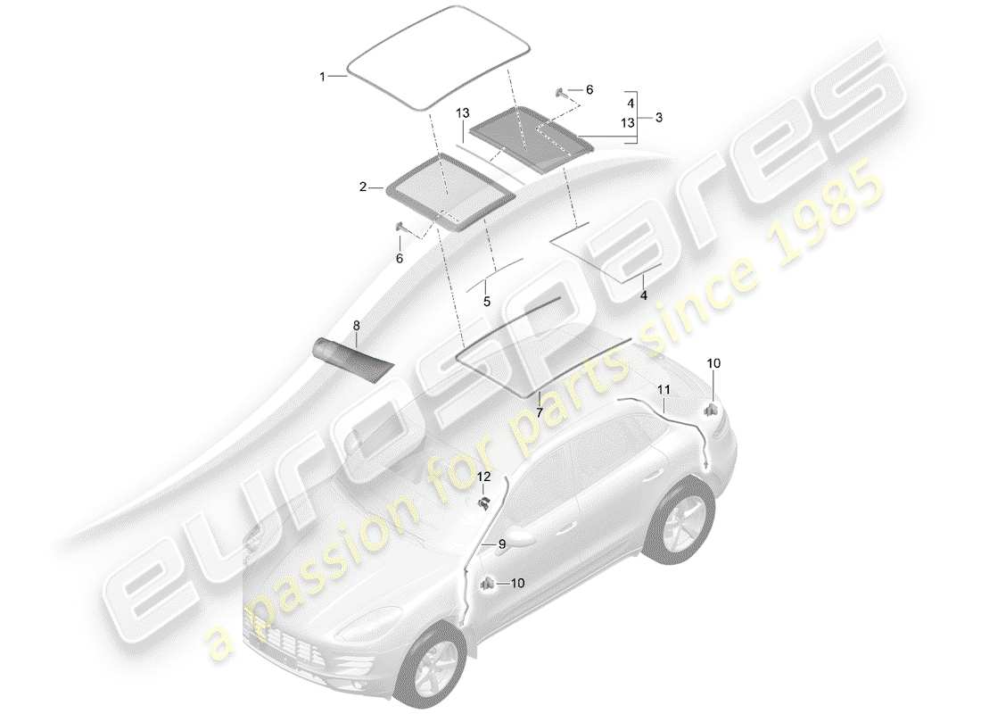 a part diagram from the porsche macan parts catalogue