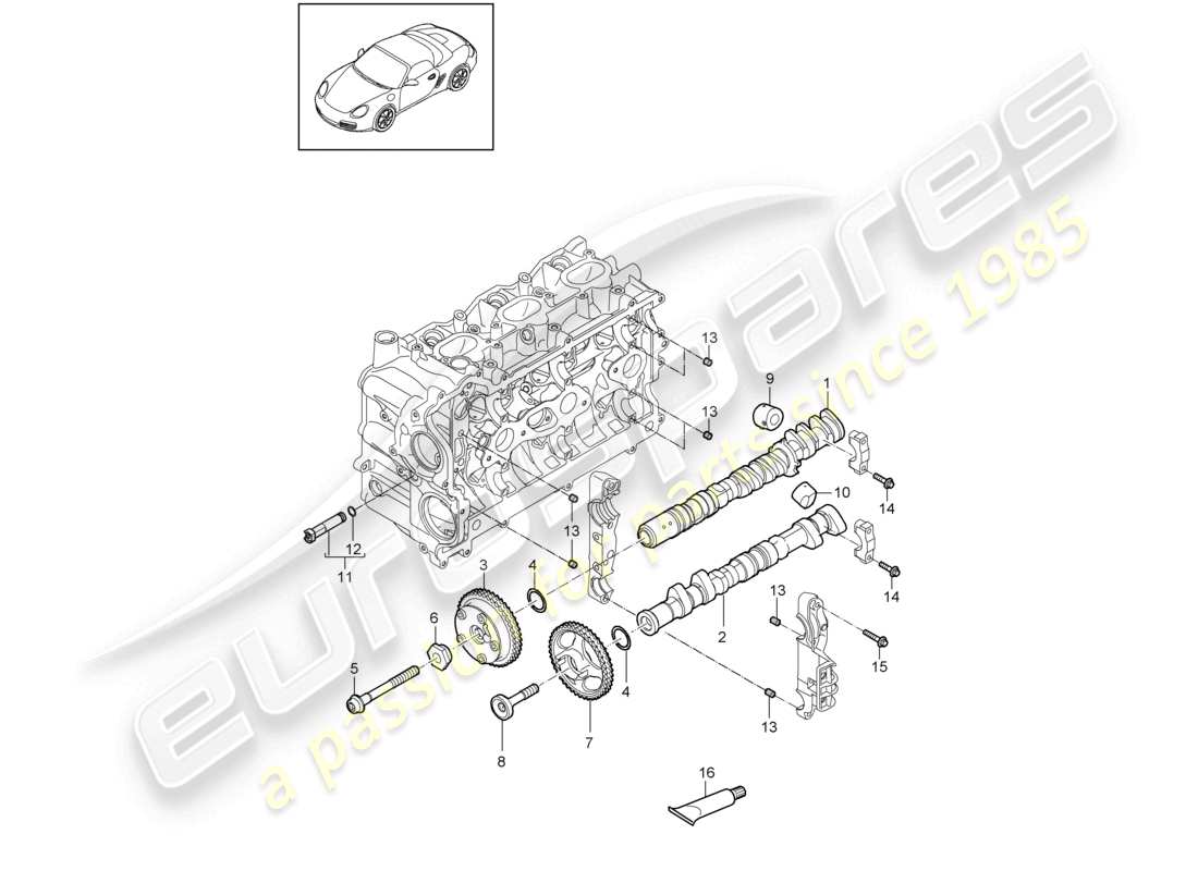 VIEW PARTS DIAGRAMS FROM THE PORSCHE BOXSTER PARTS CATALOGUE a part diagram from the porsche boxster parts catalogue