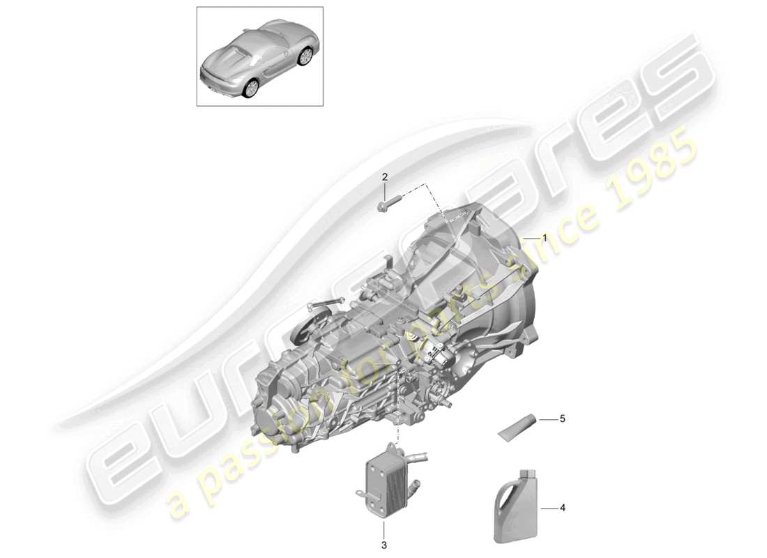 a part diagram from the porsche boxster parts catalogue
