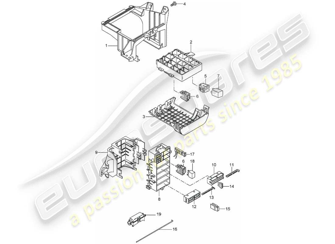 a part diagram from the porsche boxster parts catalogue