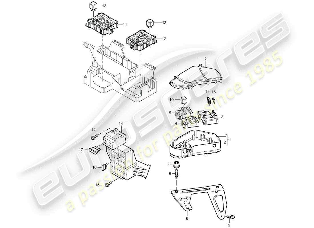 a part diagram from the porsche cayenne parts catalogue