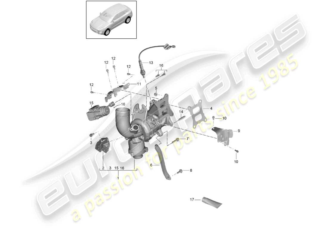 a part diagram from the porsche macan parts catalogue