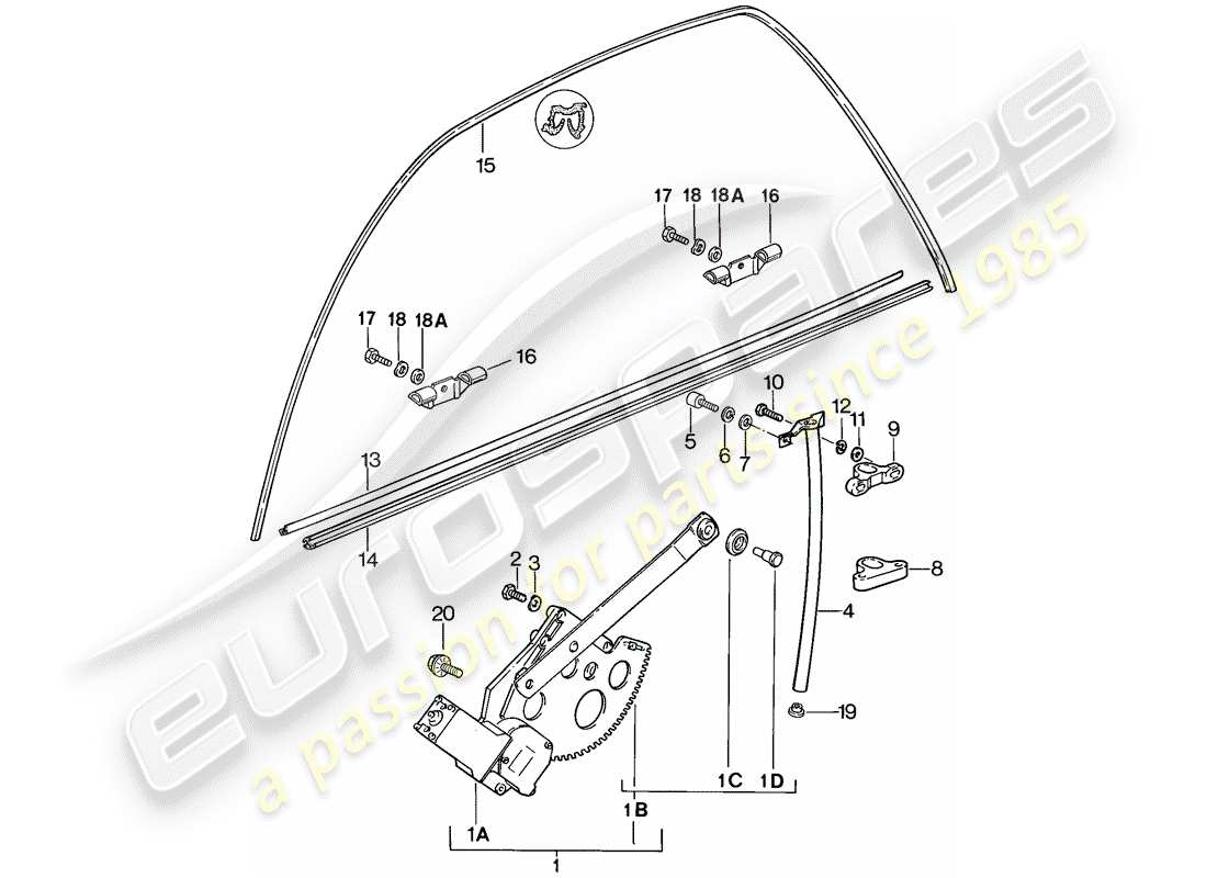 a part diagram from the porsche 1983 (928) parts catalogue
