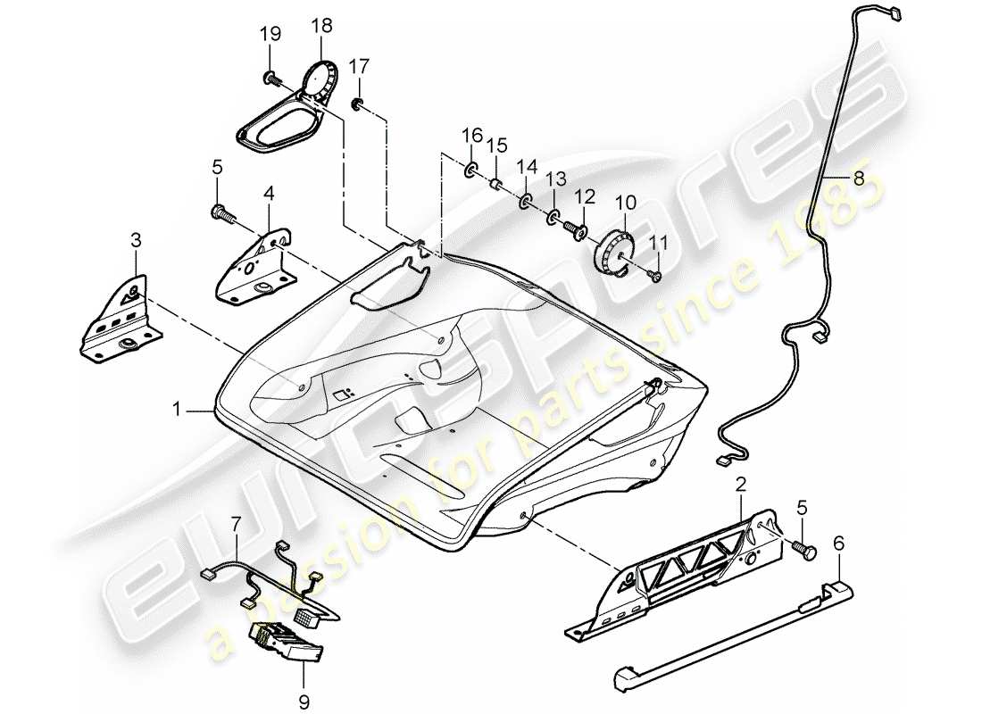 a part diagram from the porsche 997 parts catalogue