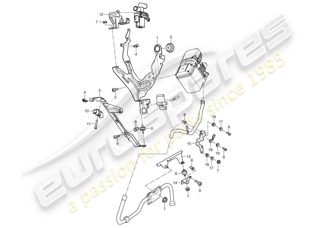 a part diagram from the porsche cayenne parts catalogue