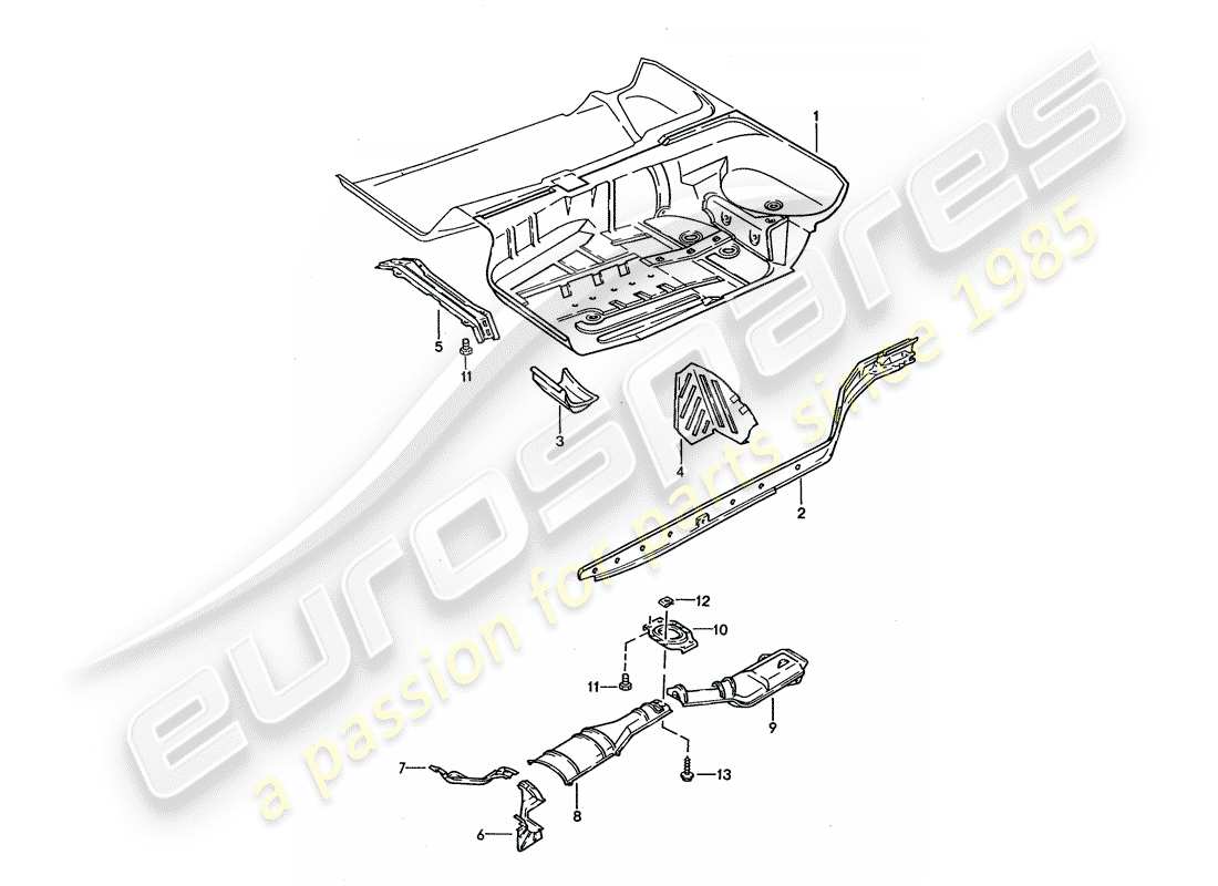 a part diagram from the porsche 928 parts catalogue