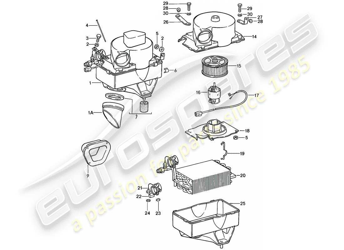 a part diagram from the porsche 911 parts catalogue