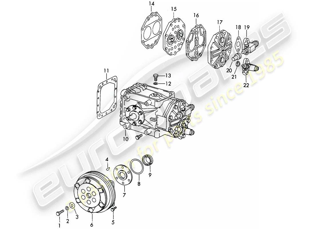 a part diagram from the porsche 911 parts catalogue