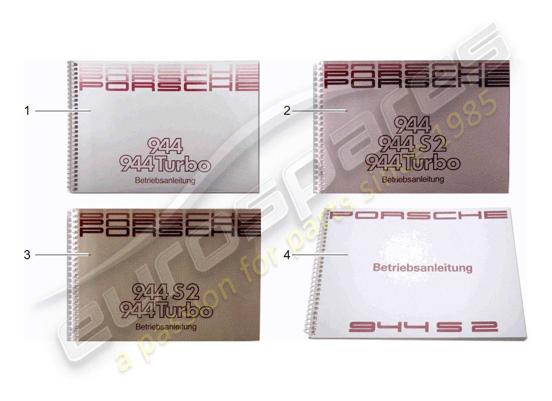 a part diagram from the porsche 2002 (after sales literature) parts catalogue