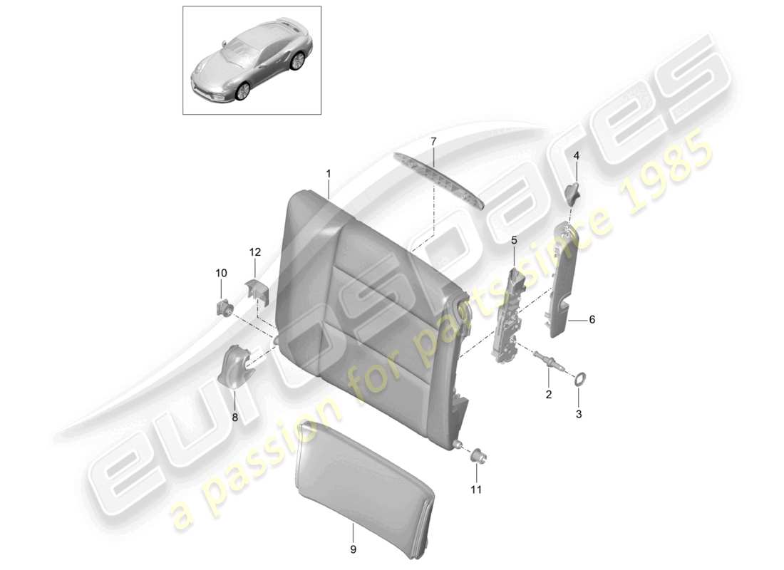 VIEW PARTS DIAGRAMS FROM THE PORSCHE 991 PARTS CATALOGUE a part diagram from the porsche 991 parts catalogue