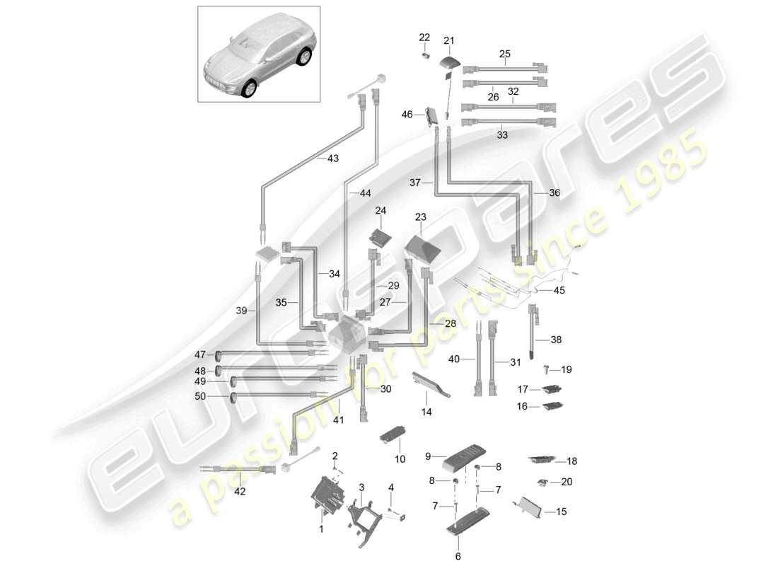 a part diagram from the porsche macan parts catalogue